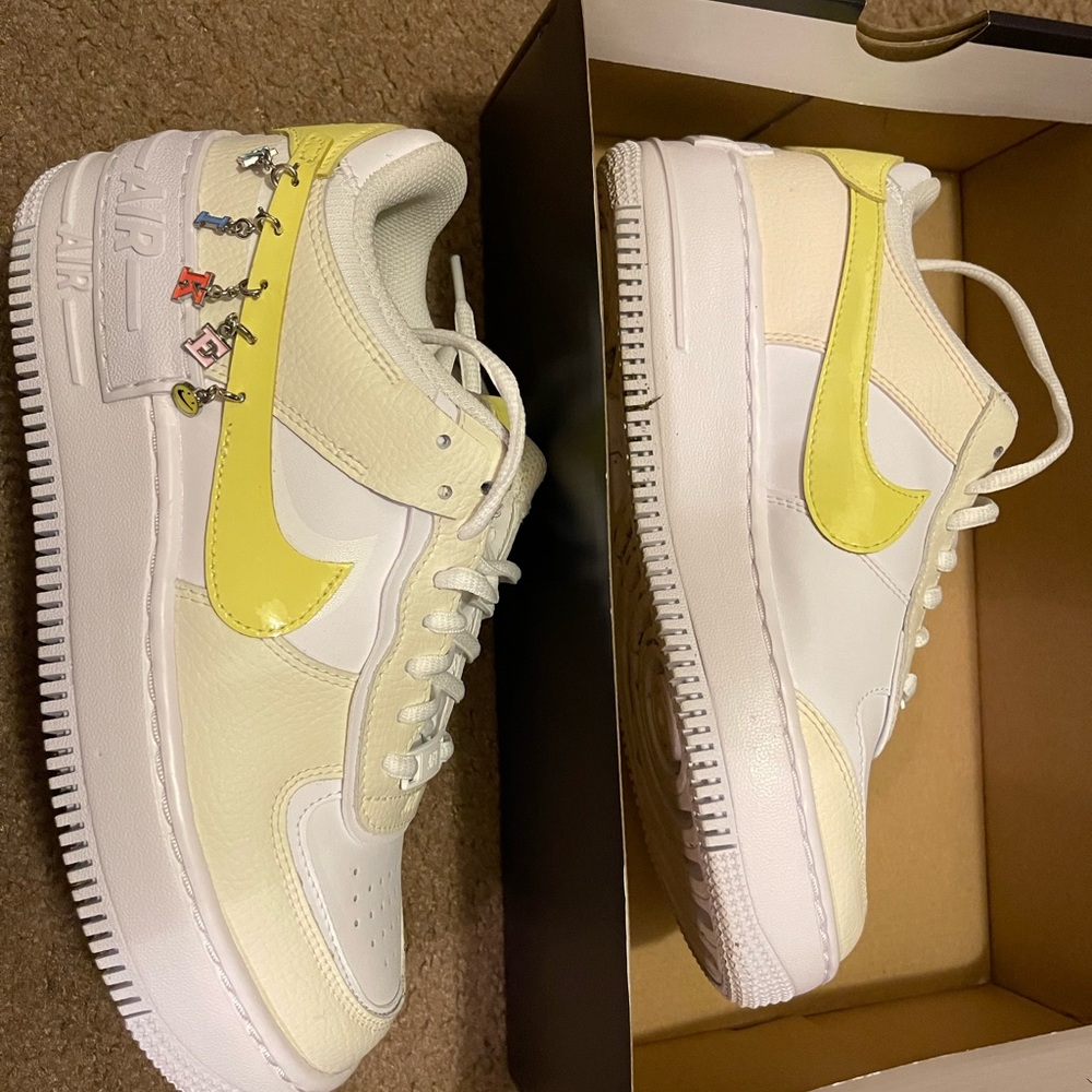 Nike Air Force 1 Shadow w/ Charms; size 7.5 women